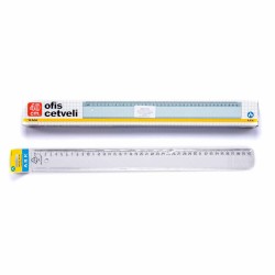 Rigla din Plastic Transparent Ark, Dimensiune 400 mm, Model 572