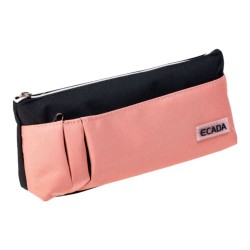 Penar Tip Borseta Ecada cu 2 Fermoare, Dimensiuni 21x4x8 cm, Material Poliester, Culoare Roz