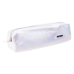 Penar Tip Borseta Ecada cu Fermoar, Dimensiuni 20.5x5.5x5.5 cm, Material Piele Sintetica, Culoare Argintiu Penar Tip Borseta Ecada cu Fermoar, Dimensiuni 20.5x5.5x5.5 cm, Material Piele Sintetica, Culoare Argintiu
