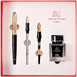 Set Picasso Stilou Caligrafic cu Roller si Calimara de Cerneala, Model 888