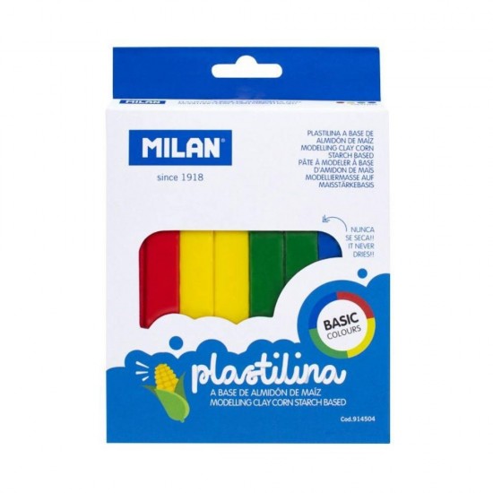 Plastilina Milan 4 Culori, 330 g