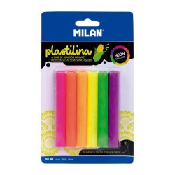 Plastilina Milan 6 Culori Neon, 70 g
