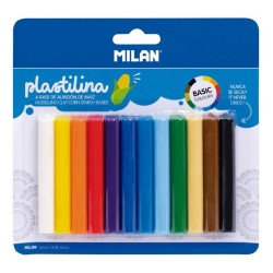 Plastilina Milan 12 Culori, 140 g