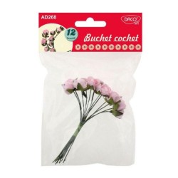 Buchet Cochet Daco, Culoare Roz, 12 Buc/Set