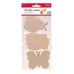 Forme de Lemn Daco, Dimensiune 9.5 cm, 6 Buc/Set
