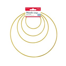 Inele Metal Aurii Daco, 4 Buc/Set