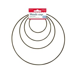 Inele Metal Negre Daco, 4 Buc/Set