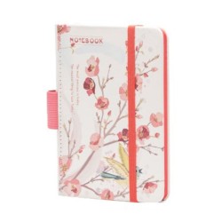 Agenda Nedatata Daco, 160 Pagini, Inchidere cu Elastic, Dimensiuni 105x148 mm, Model Floral