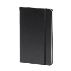 Agenda Nedatata Daco, 160 Pagini, Inchidere cu Elastic, Dimensiuni 105x148 mm, Culoare Negru
