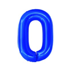 Balon Folie Cifra 0 Albastru Daco, 100 cm Balon Folie Cifra 0 Albastru Daco, 100 cm