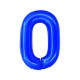 Balon Folie Cifra 0 Albastru Daco, 100 cm