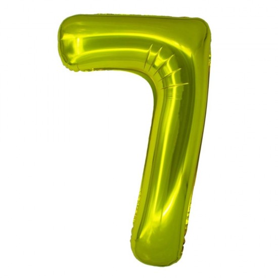 Balon Folie Cifra 7 Auriu Daco, 100 cm