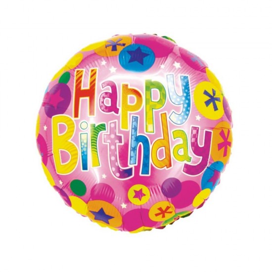 Balon Folie Happy Birthday Daco Bl46F, 46 cm