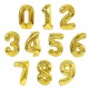 Balon Folie Cifra 0 Auriu Daco, 85 cm