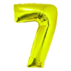 Balon Folie Cifra 7 Auriu Daco, 85 cm