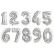 Balon Folie Cifra 9 Argintiu Daco, 85 cm