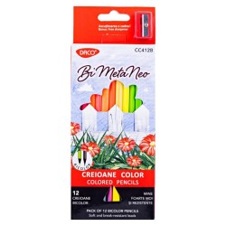 Creioane Colorate Daco, Model Bi Meta Neo, 12 Buc/Set Creioane Colorate Daco, Model Bi Meta Neo, 12 Buc/Set
