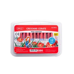 Creioane Colorate Cerate Daco, Dimensiune 10x1.1 cm, 12 Buc/Set Creioane Colorate Cerate Daco, Dimensiune 10x1.1 cm, 12 Buc/Set