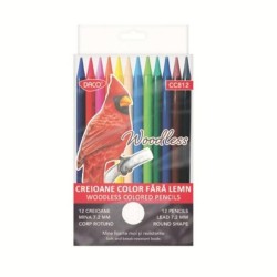 Creioane Colorate Daco fara Lemn, 12 Buc/Set Creioane Colorate Daco fara Lemn, 12 Buc/Set