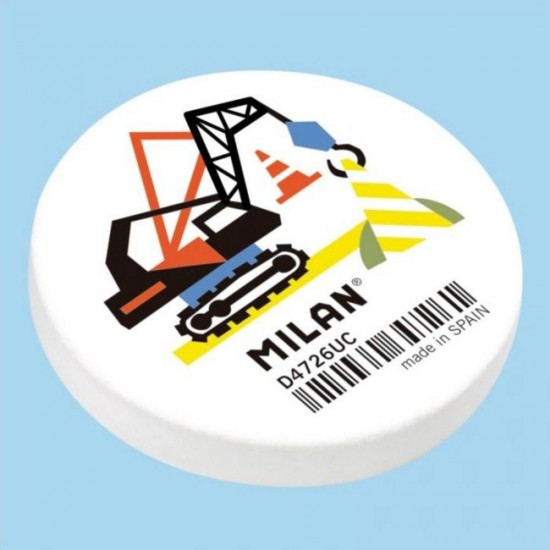 Radiera Milan, Model Under Construction, Culoare Alba, Dimensiune 4.7 cm