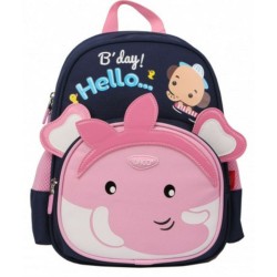 Ghiozdann Gradinita Daco, Model GH235, 1 Compartiment, 2 Fermoare, Dimensiune 320x250x150 mm, Culoare Bleumarin si Roz