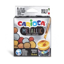 Acuarele Tempera Metalic Carioca, 6x25 ml Acuarele Tempera Metalic Carioca, 6x25 ml
