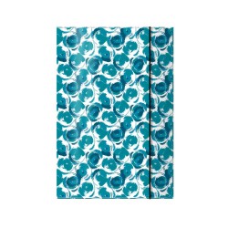 Mapa din Carton Laminat cu Elastic, Model Blue Spirit