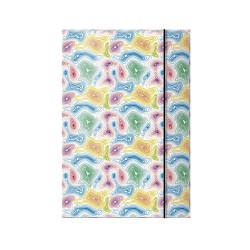 Mapa din Carton Laminat cu Elastic, Model Colorful Wave