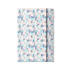 Mapa din Carton Laminat cu Elastic, Model Letters Puzzle