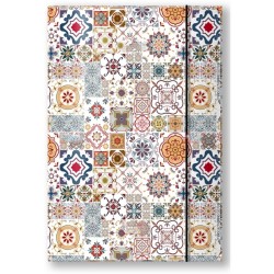 Mapa din Carton Laminat cu Elastic, Model Mandala Tiles