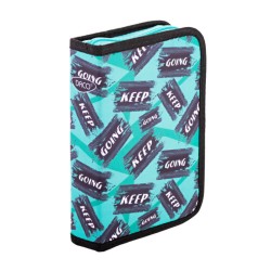 Penar Neechipat Daco cu Fermoar, Model Keep Going, Dimensiuni 19.5x13x4 cm, Culoare Albastru