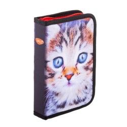 Penar Neechipat Daco cu Fermoar, Model Pisica, Dimensiuni 19.5x13x4 cm, Culoare Multicolor