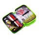 Penar Echipat Daco cu 3 Fermoare, Model Minge, Dimensiuni 19.5x13x7.5 cm, Material Poliester, Culoare Verde