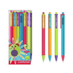 Pix Combinel Daco, 12 Buc/Set, Corp din Plastic, Grosime Varf 1 mm, Diverse Culori de Scriere Pix Combinel Daco, 12 Buc/Set, Corp din Plastic, Grosime Varf 1 mm, Diverse Culori de Scriere