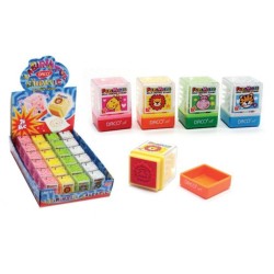 Stampila Tusata Daco Labirintul Salbatic, 24 Buc/Set, 4 Modele de Animale, Dimensiune 2.17x2.17 cm, Multicolor