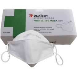 Masca de Protectie Dr Albert Slim-1308 fara Supapa, 10 Buc/Set, Tip FFP2 cu 4 Straturi, Culoare Alb Masca de Protectie Dr Albert Slim-1308 fara Supapa, 10 Buc/Set, Tip FFP2 cu 4 Straturi, Culoare Alb