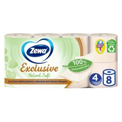 Hartie Igienica Zewa Exclusive Natural Soft, 4 Straturi, 8 Buc Hartie Igienica Zewa Exclusive Natural Soft, 4 Straturi, 8 Buc