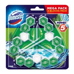 Odorizant de Toaleta Domestos Power 5 Pine, 3 x 55 g Odorizant de Toaleta Domestos Power 5 Pine, 3 x 55 g
