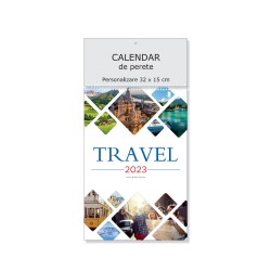 Calendar de Perete TRAVEL, 13 Pagini Format 32x48 cm, Carton 115 g DCM, Tipar 2 Culori, Spira Metalica, Suprafata Imprimabila 32 x 15 cm Calendar de Perete TRAVEL, 13 Pagini Format 32x48 cm, Carton 115 g DCM, Tipar 2 Culori, Spira Metalica, Suprafata Imprimabila 32 x 15 cm