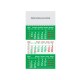 Calendar de Perete Triptic Standard + Cursor Selectare, 12 Pagini, Format 32x48 cm, Carton 115 g DCM, Tipar 2 Culori, Spira Metalica, Suprafata Imprimabila 32 x 15,5 cm, Fundal Calendar Verde