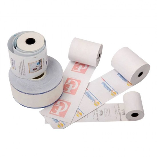 Role Termice Personalizate, Tipar 2 Culori, 80mm x 80m, Hartie Termica 48 gr/m2