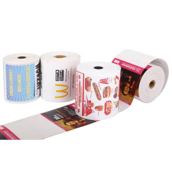 Role Termice Personalizate, Tipar 2 Culori, 80mm x 80m, Hartie Termica 48 gr/m2