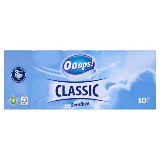 Set 10 Pachete, Batiste Nazale 3 Straturi Ooops Sensitive