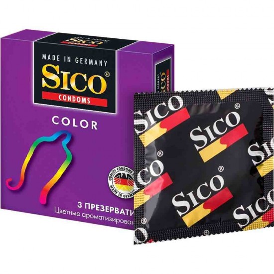 Prezervative Sico Color, 3 Buc