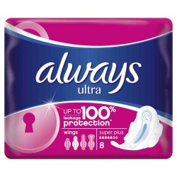 Absorbante Always Ultra Super Plus, Cantitate 8 Buc/Pachet Absorbante Always Ultra Super Plus, Cantitate 8 Buc/Pachet