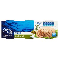 Set 3 Buc, Conserve de Ton Bucati Sun & Sea in Ulei de Masline, 3 x 80 g