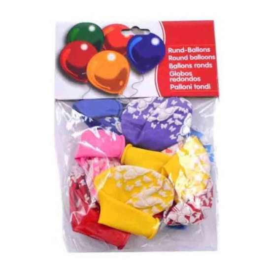 Baloane Aniversare Colorate Fluture pentru Copii, 300 mm, 10 Buc