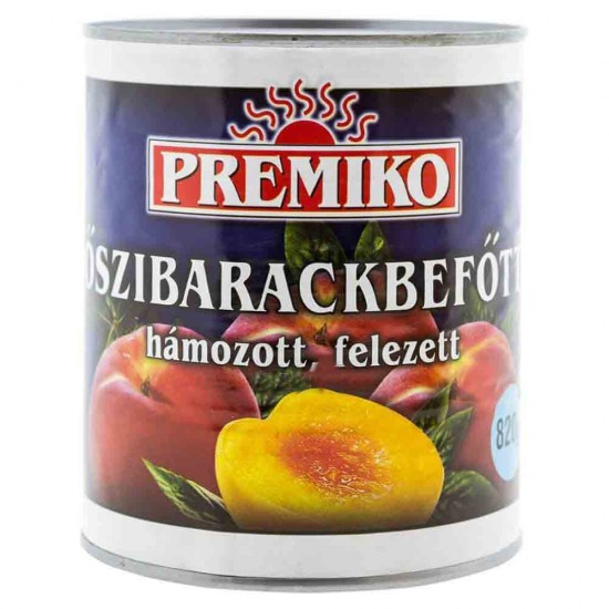 Compot de Piersici Premiko Taiate in Jumatati, 820 g