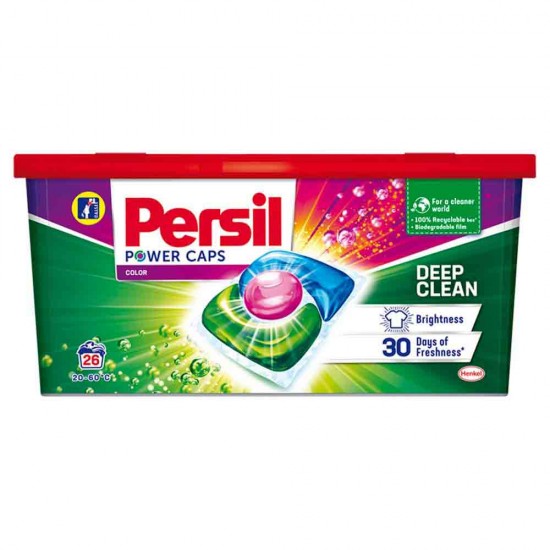Detergent Capsule Persil Power Caps, pentru Haine Colorate, 26 Spalari