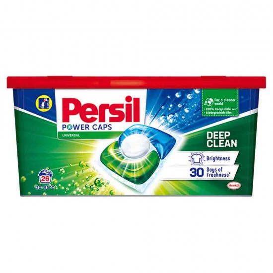 Detergent Capsule Persil Power Caps, pentru Haine Albe, 26 de Spalari